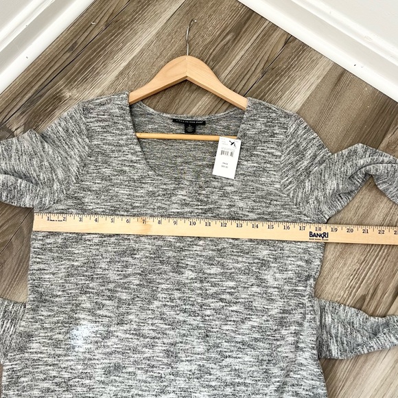 NEW A Pea in the Pod Maternity Tie-Front Dress Heather Gray Size Large NWT - Picture 12 of 14